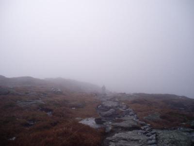 Top of Mt. Mansfeild.  23 Degrees and blowing mist