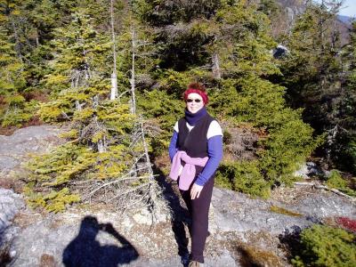 Cathy on the way up to Camels Hump