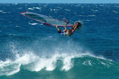 Windsurfing at Hookipa Beach