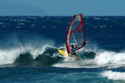 Windsurfing at Hookipa Beach