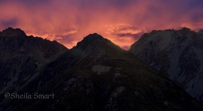 Mountain sunset