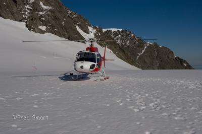 Chopper on Fox Glacier