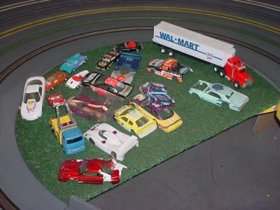 slot cars parked