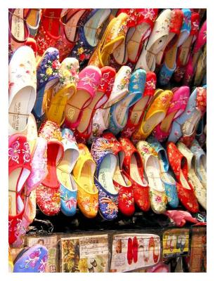 colourful slippers