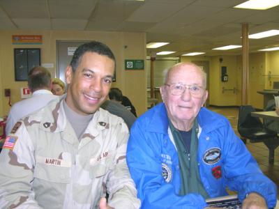 Medal of Honor Recipient John Bud Hawk and SFC Jack Martin