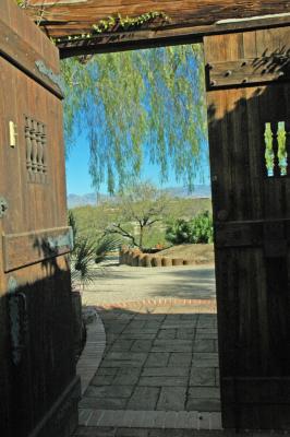 Hacienda del Desierto - Looking Out Courtyard Gate