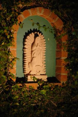 Madonna at Night - wall to right of main gate
