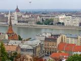 Across the Danube, the Hungarian Parliament