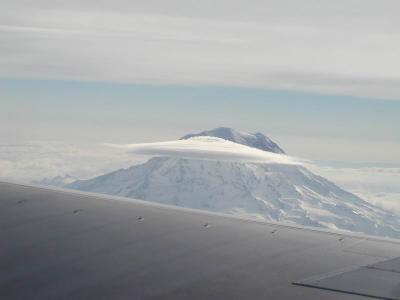 Mt Ranier and a cool looking cloud