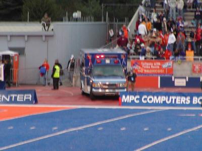 even their ambulance is blue!
