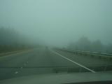 on my way there... kinda foggy, luckily it cleared up further south