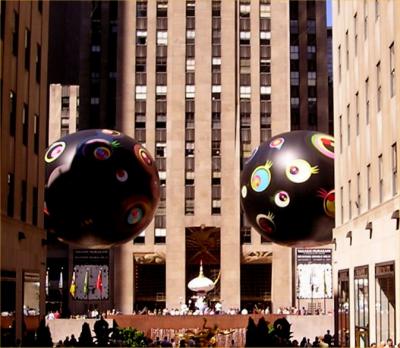 Strange objects invade Rockefeller Center