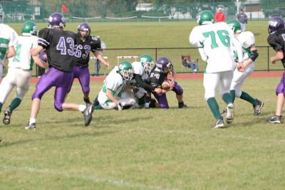 Shane O'Neil & Evan Ekstrom making a tackle