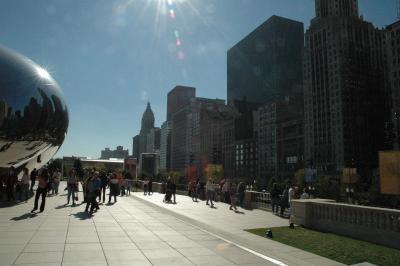 outside the Bean
