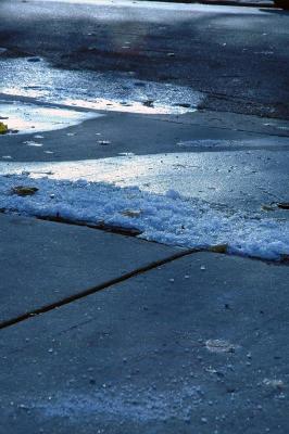 snow and ice on sidewalk