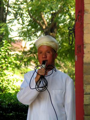 Imam calling for Friday prayers