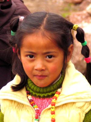 Little girl in Langmusi