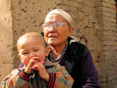 Grandmother and child