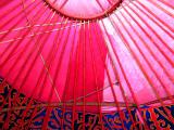 Inside yurt