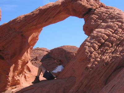 We hiked up to a small arch