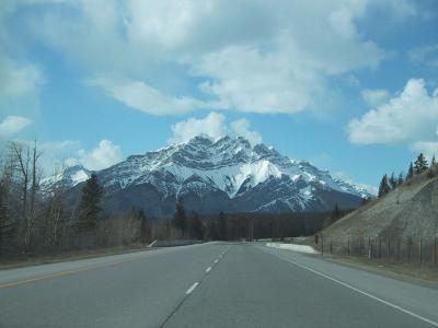 Driving into Banff National Park!