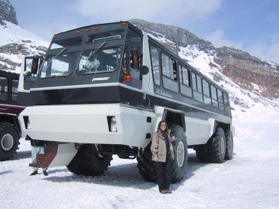 The vehicle we were in, to go on the Athabasca glacier