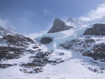 View from the glacier surface