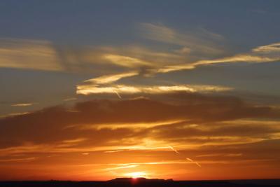 Sunset view from our B & B