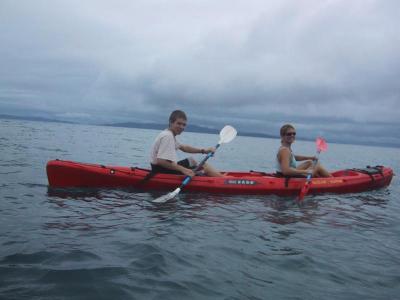 Brave kayakers