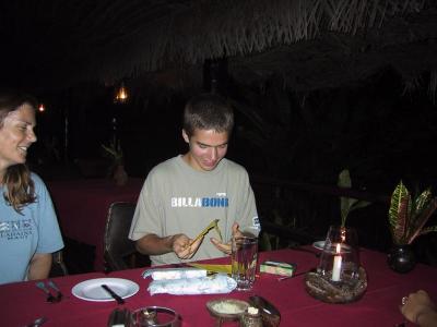 Mark, opening gifts for his 15th birthday