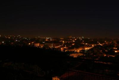 Nightime view of Lisbon, with Bridge of 25th of April