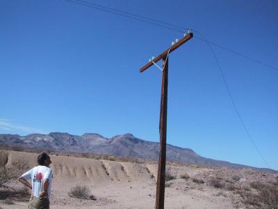 Surveying the pole ... can he do it?