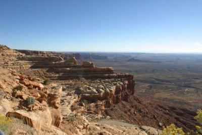 Driving up the Moqui dugway above our B&B