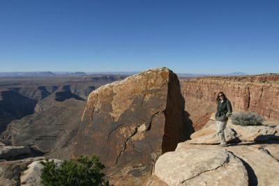 Walking out to Muley Point (again, above the B & B)