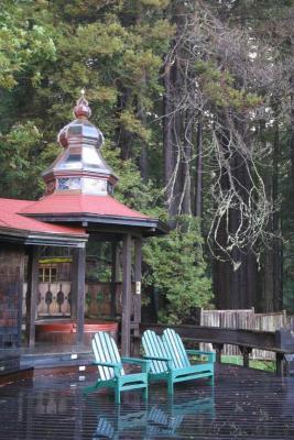 Our outdoor, freezing, hot tub