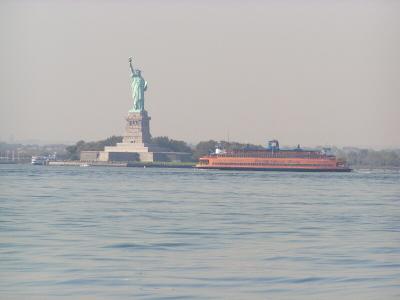 View from Pier looking at Statue of Liberty