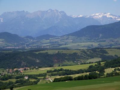 The view towards the Massif Des Ecrins