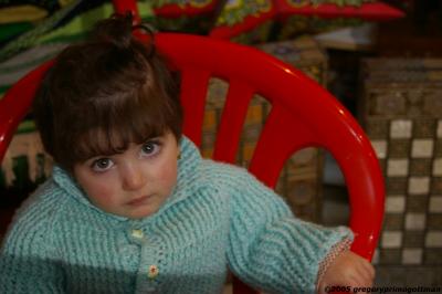 Palestinian angel child, daughter of a store keeper