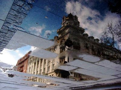 Reflection in Puddle - Kneza Mihaila Street