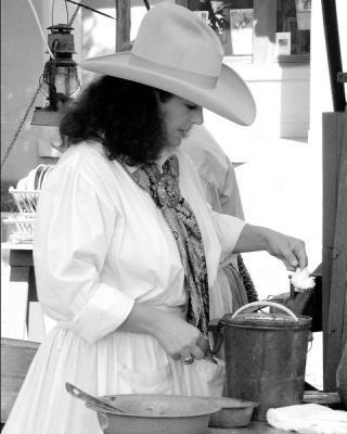 Cowgirl cook bw