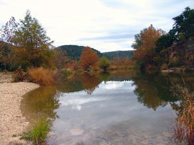 sabinal river behind cabin