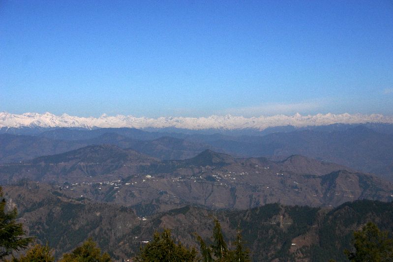 The eternal mountain range, Himalayas from Kufri Peak, Himachal Pradesh