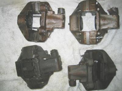 914-6 GT Rear Steel Calipers with Integrated Parking Brake Mechanism