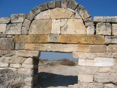 The old Byzantine Gate of Hierapolis.