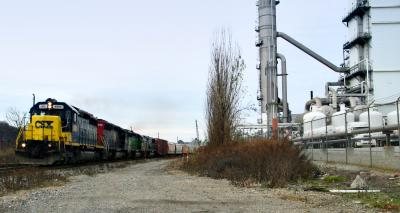 When the train passes the last steel mill in Pittsburgh(Dec 4, 2004)