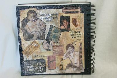 Art Journal - Back (collaged and embossed)