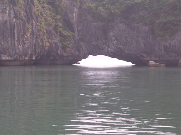 Paddled through this opening