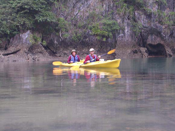 Lagoon in the center of the island