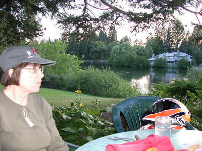 Dining on the patio