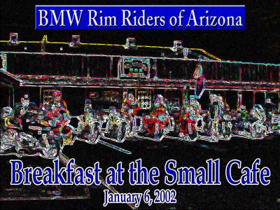 RimRiders breakfast ride to the Small Cafe, January 6, 2002